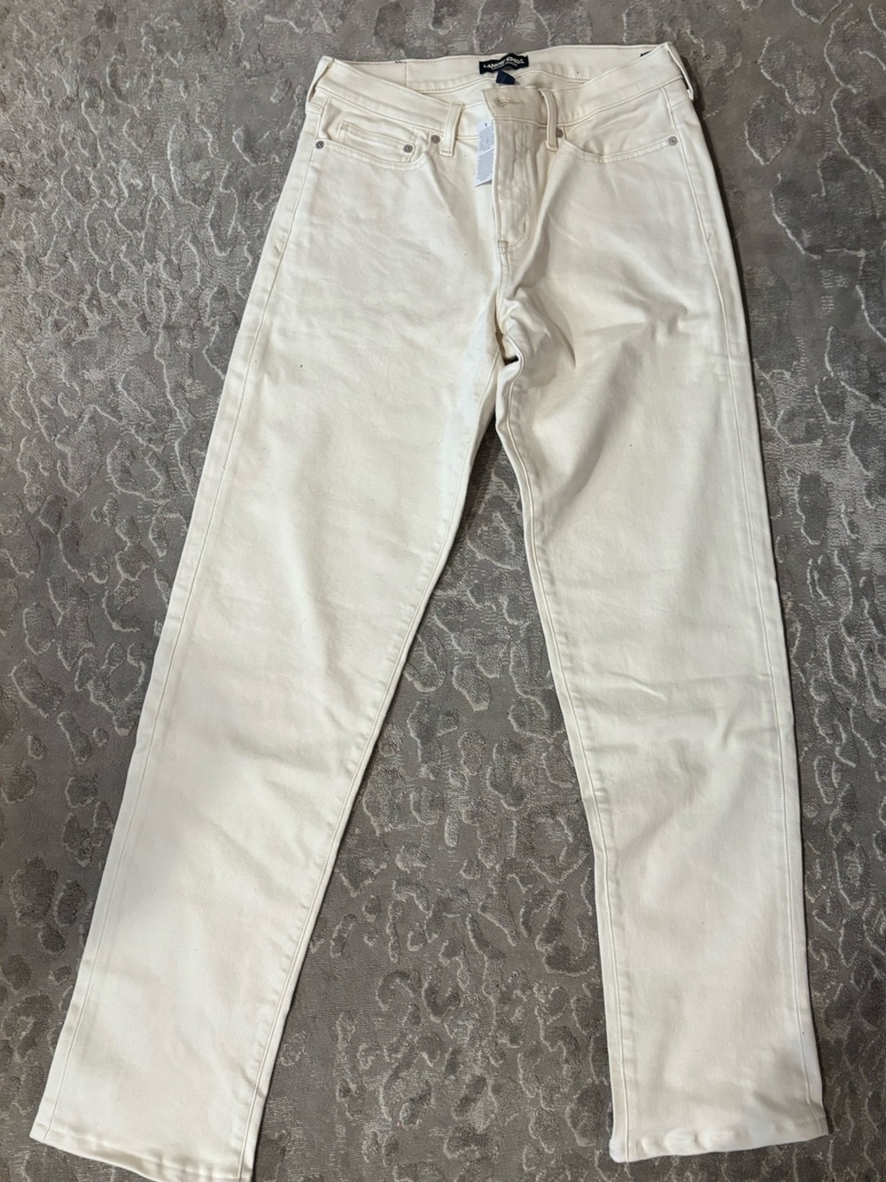 NWT ✨ Lands' End cream Men's  Traditional Fit Jeans- size 30